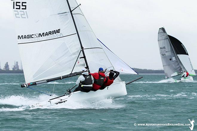 Daniel Alcock sending it to second place © Adventures of a Sailor Girl
